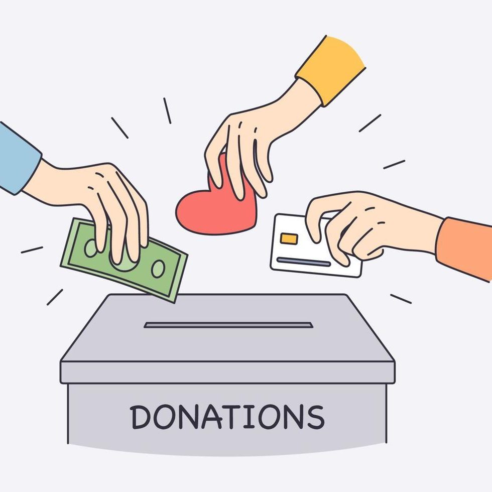 donation-box-and-charity-concept-human-hands-putting-money-cash-love-and-heart-to-donation-box-together-helping-doing-charity-illustration-free-vector